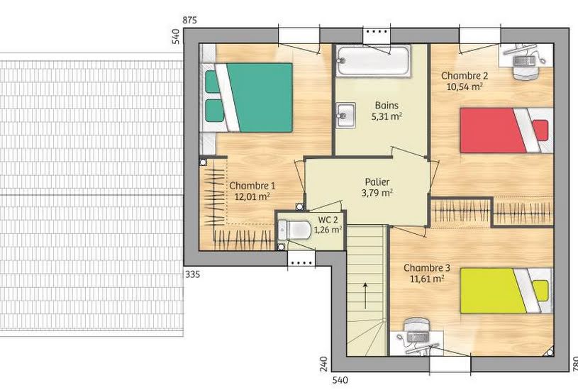  Vente Terrain + Maison - Terrain : 1 500m² - Maison : 90m² à Gisors (27140) 