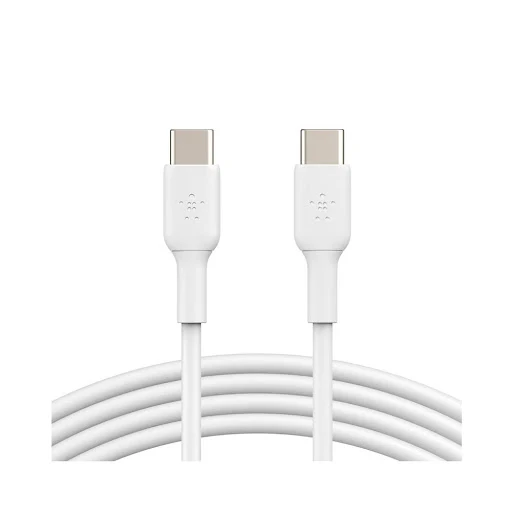 Cáp sạc nhanh Belkin USB Type C - C BOOST↑CHARGE™ 60W, 1Mét (màu trắng) (CAB003bt1MWH)