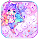 Pastel Kawaii Girl Keyboard 10001003 APK Скачать