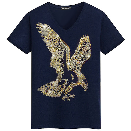 Title 3, Eagle Hot Rhinestone Plus Size Cotton Stretch S...