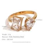 Water Drop Square Gold