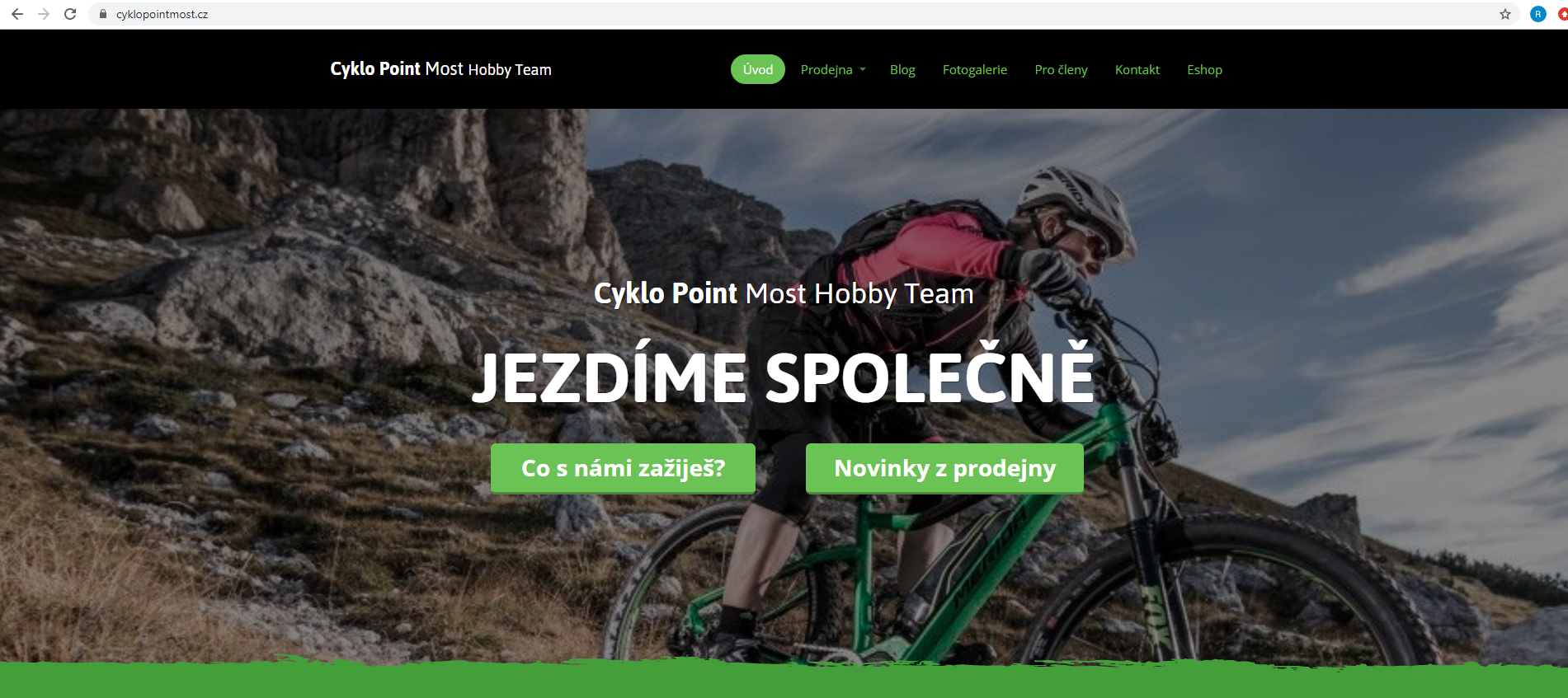 Jdi na www.cyklopointmost.cz a staň se jedním z nás - těch, co jezdí "PRO RADOST Z JÍZDY NA KOLE"