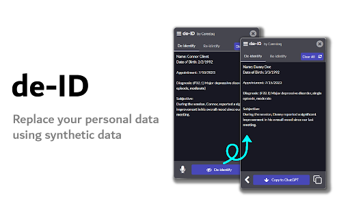 de-ID screenshot 2