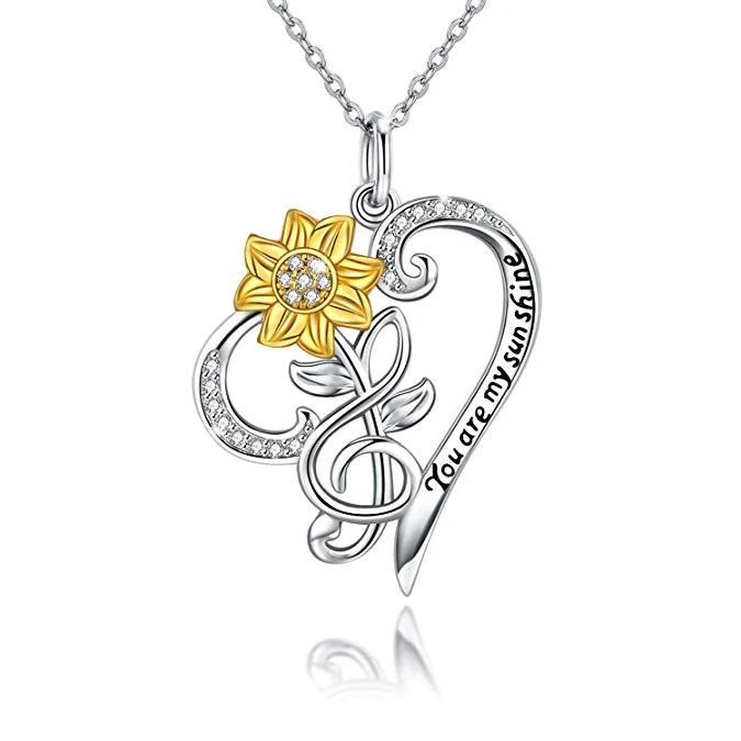 Title 2, Collar Girasol Plata de Ley S925, Regalo Perfec...