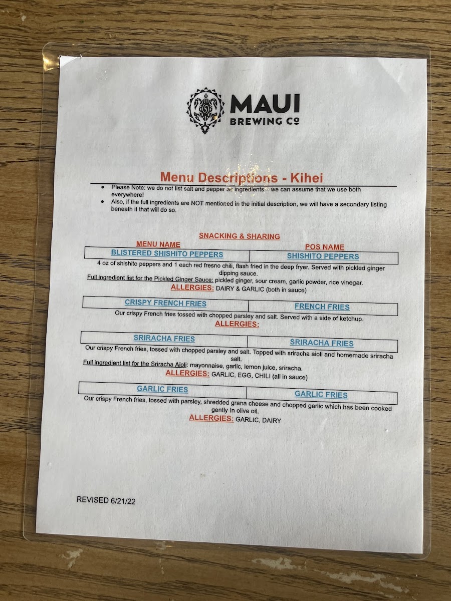 Gluten-Free at Maui Brewing Co.