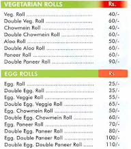 Yarana Family Restaurants menu 1