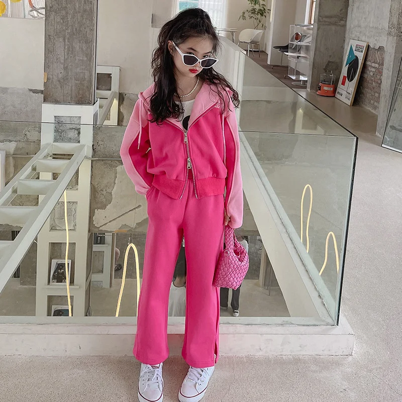 Title 6, Meisjes athleisure sportpak met colorblock capu...