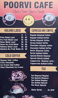 Poorvi Cafe menu 3