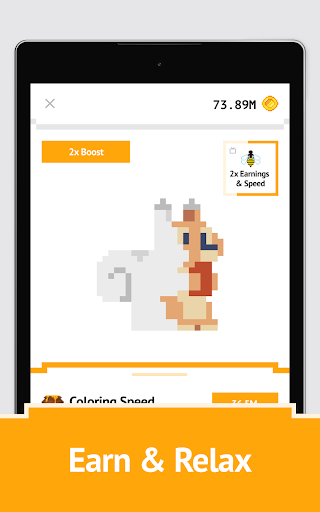 Idle Pixel Art Coloring - Tap tap to color clicker