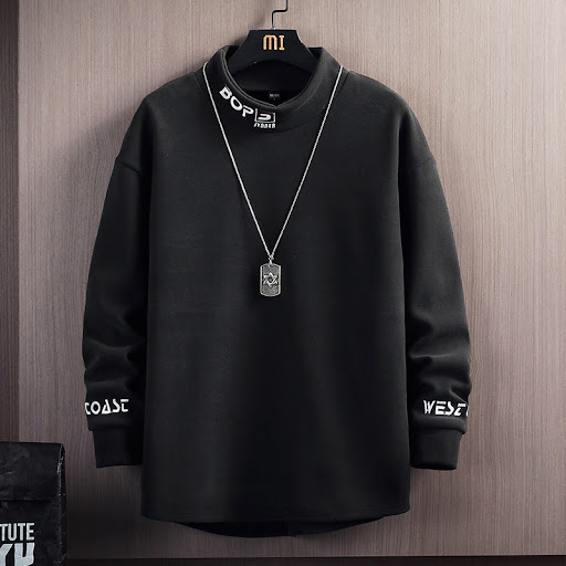 Title 4, Embroidered Loose Half High Collar Sweater, off...