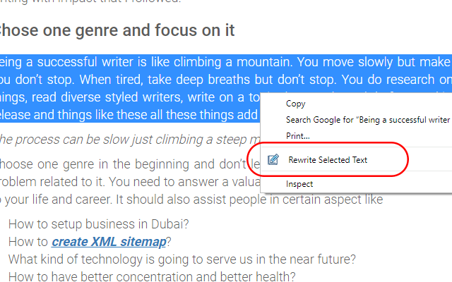 Article Rewriter for Chrome Preview image 1