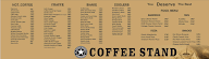 Coffee Stand menu 1