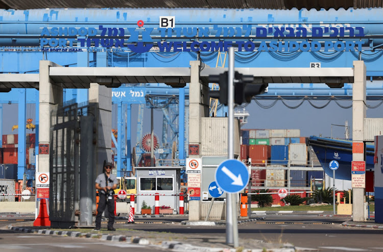 A view of Ashdod port after the Israeli cabinet approved the temporary use of the port for aid deliveries into Gaza, amid the ongoing conflict between Israel and Hamas, in Ashdod, Israel, April 5, 2024.