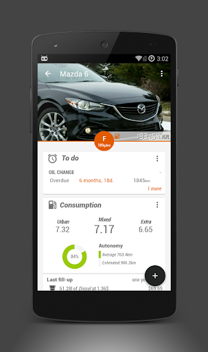 Car fuel log costs - Monicar