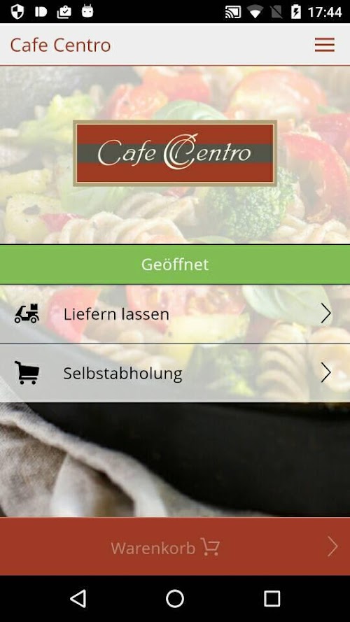 Android application Cafe Centro screenshort