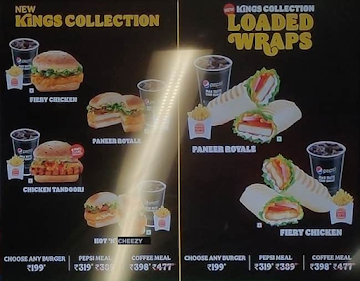 Burger King menu 