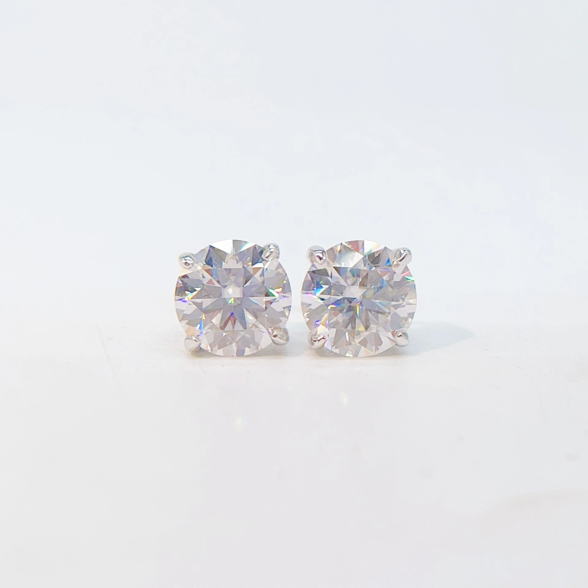Title 2, Brincos de prata 925 com moissanite, cravação c...