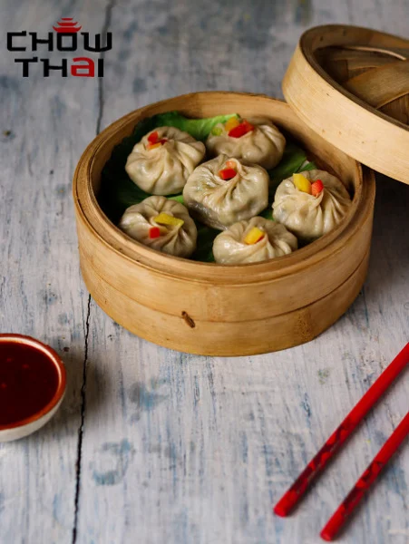 Veg Steamed Momos [6 Pieces]