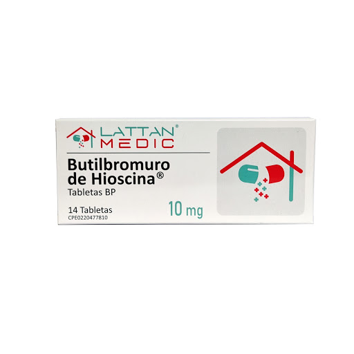 Butilbromuro De Hioscina 10 mg Lattan Medic Caja x 14 Tabletas    