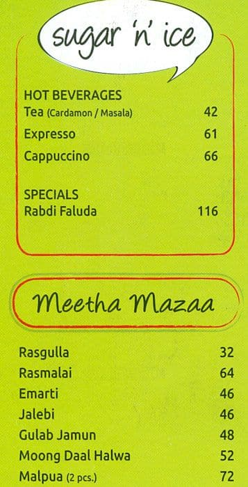 Haldiram's menu 