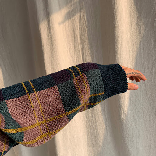 Title 2, Mens Winter Thick Sweater Color Matching Plaid...