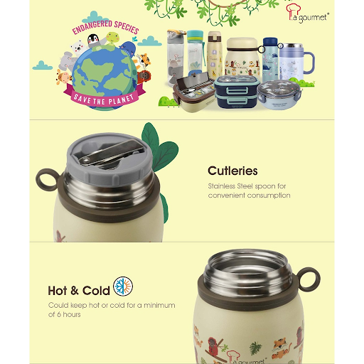 Hộp đựng cháo giữ nhiệt La gourmet Save The Planet 800ml
