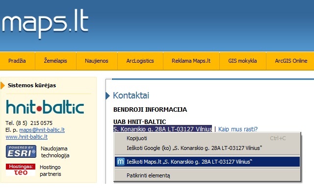 Maps.lt selection-based search Preview image 0