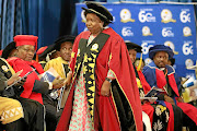 Chancellor of the University of Limpopo  Dr Nkosazana Dlamini-Zuma during  the ceremony on Friday. / ANTONIOMUCHAVE