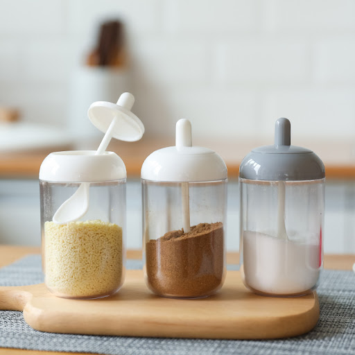 Title 1, Simple Round Condiment Bottle With Spoon for ea...