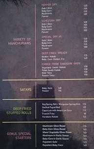 Gokul Veg menu 8