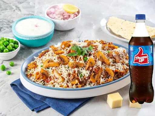 Cheese Mush Tawa Pulao+ Soft Drink (600 Ml)