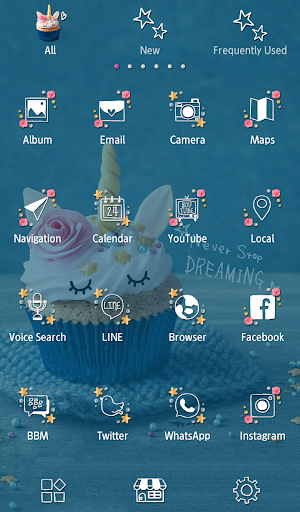 Screenshot Unicorn CupcakeTheme