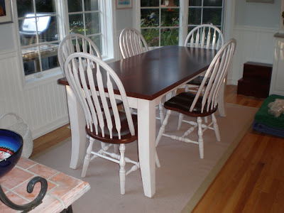 72 x 32 Pennsylvania Table and Missouri Chairs in Chocolate Cherry and Whitewash Oak