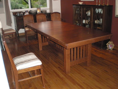 90 x 42 Mission Dining Table in Blackened Oak