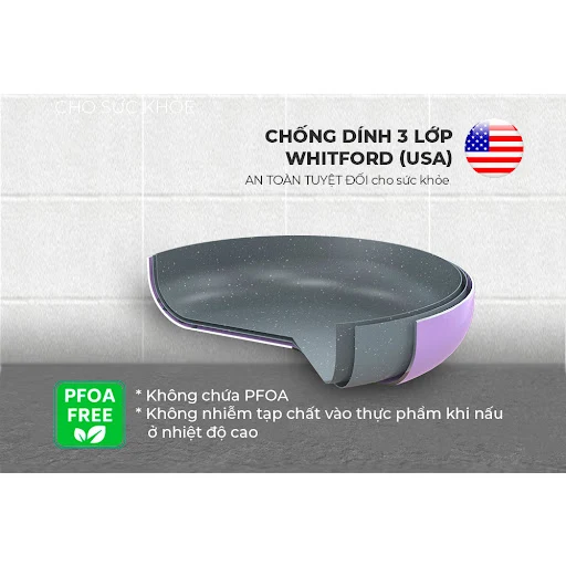 Bộ nồi chảo kèm xửng đáy từ Violet Sunhouse VI115B