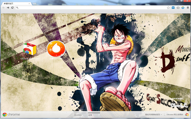 Monkey D. Luffy chrome extension