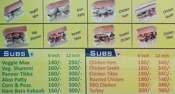 Subhub menu 