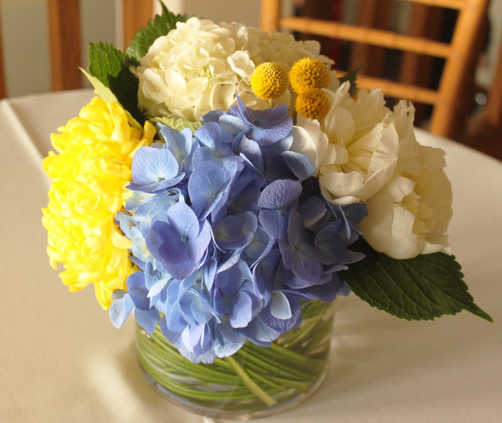 blue wedding flower