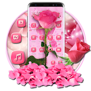 3d pink rose theme  Icon