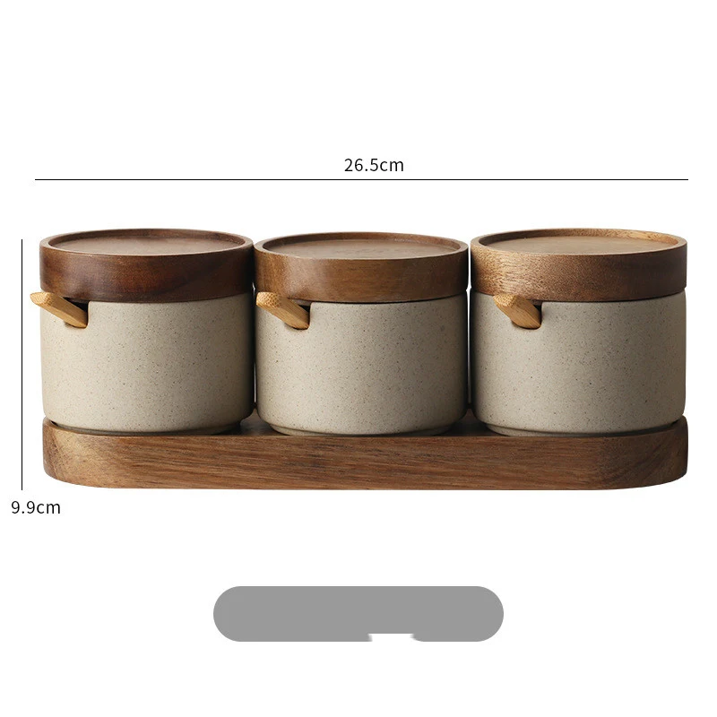 Retro Ceramic Seasoning Pot, Japanese-style for the home. Organize your spices and add a touch of elegance to your kitch