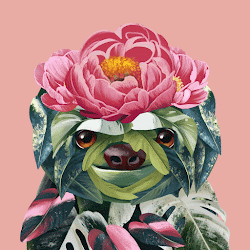 001 Botanic Beasts • The Peony Sloth