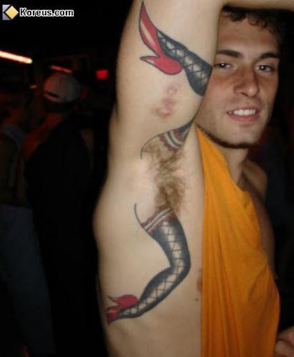 improperly placed tattoo