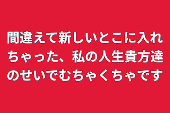 「間違えて新しいとこに入れちゃった、私の人生貴方達のせいでむちゃくちゃです」のメインビジュアル