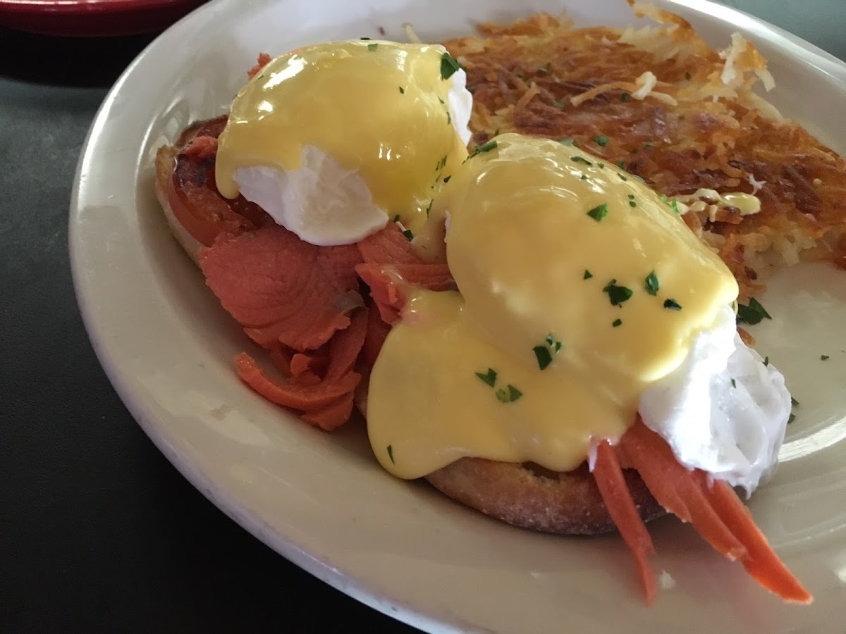 Gluten-Free Eggs Benedict at Beach Street Grill Organic Restaurant