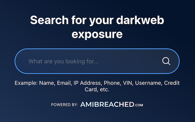 AmIBreached Search Preview image 0