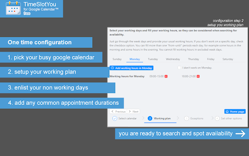 TimeSlotYou for Google Calendar™