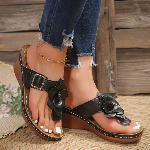 Title 14, New Flower Belt Buckle Casual Solid Color Retro...