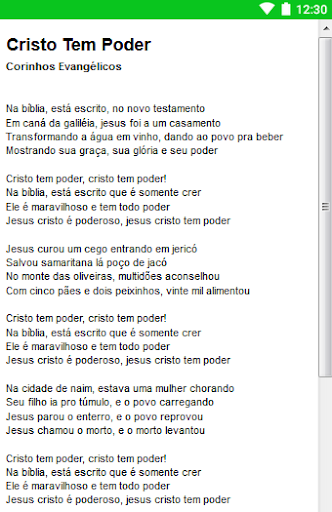 Corinhos Evangélicos Letras