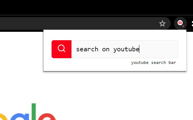 YouTube Search Bar chrome extension