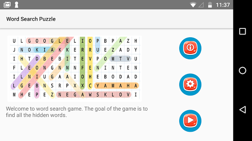 Word Search puzzle - find hidden words on board